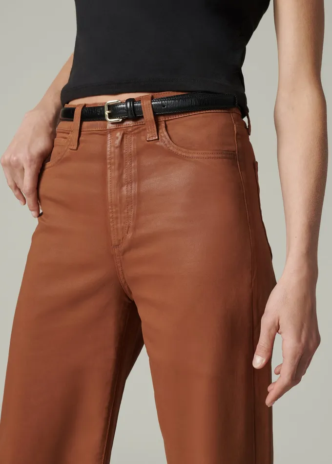 Wide Leg Joe8217s Jeans Women THE MIA Leather Brown