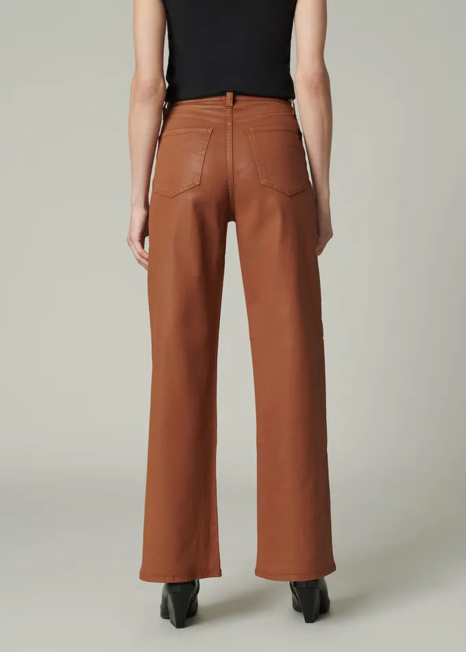 Wide Leg Joe8217s Jeans Women THE MIA Leather Brown