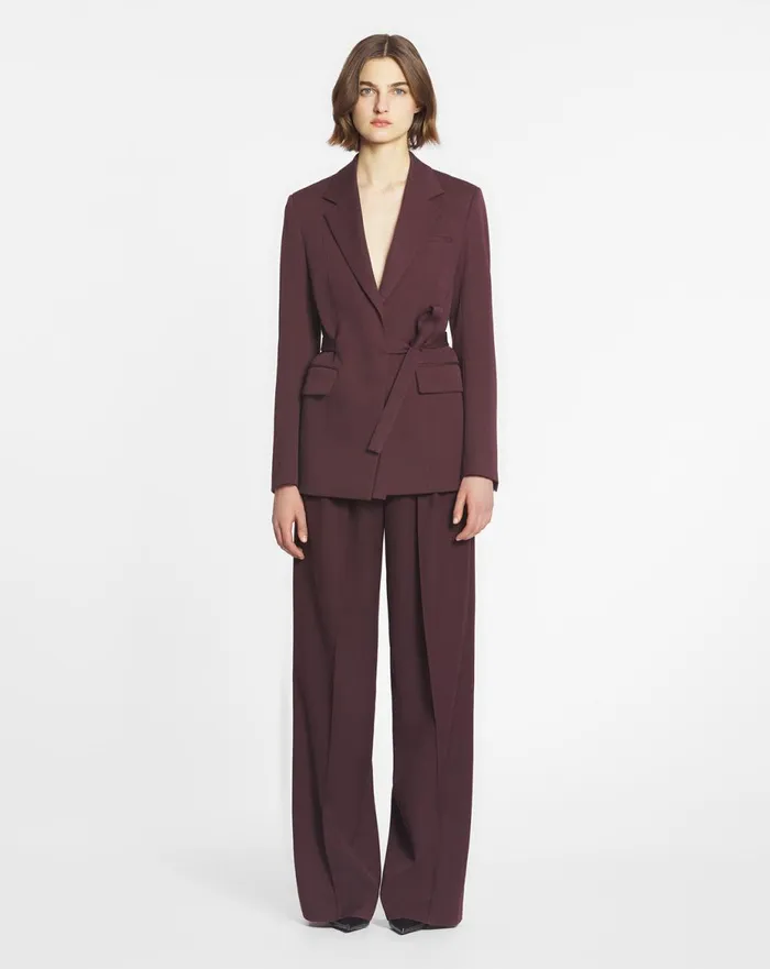 Wideleg Pants Burgundy Women Lanvin Pants