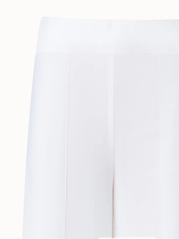 Wide Silk Pants With High Silts Ecru Women Akris Pants