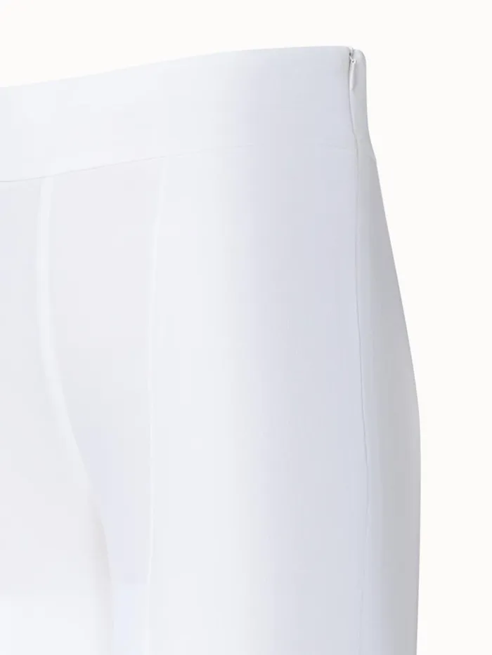 Wide Silk Pants With High Silts Ecru Women Akris Pants
