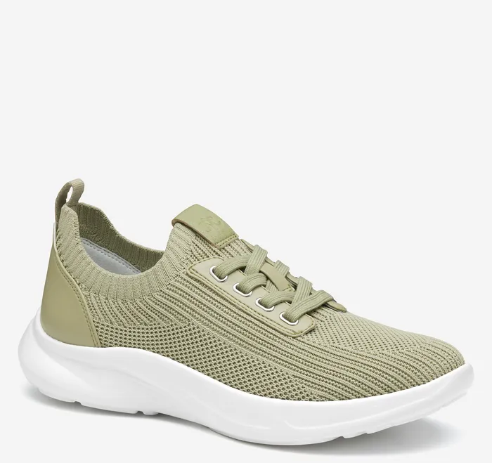 Women8217s Shoes Escape Knit LaceUp Sage Knit 8211 Johnston and Murphy Women
