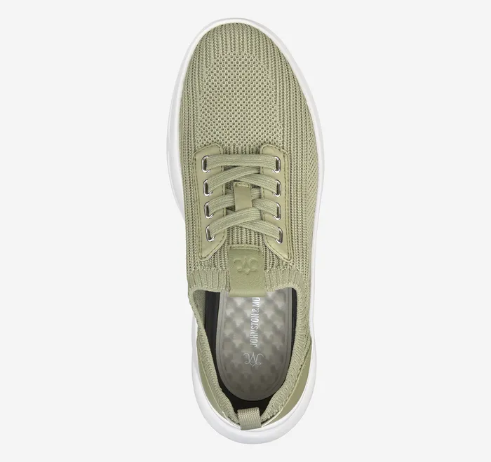 Women8217s Shoes Escape Knit LaceUp Sage Knit 8211 Johnston and Murphy Women