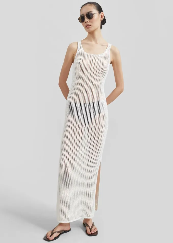 Women Adrienna Crochet Maxi Dress 8211 White The Frankie Shop Dresses