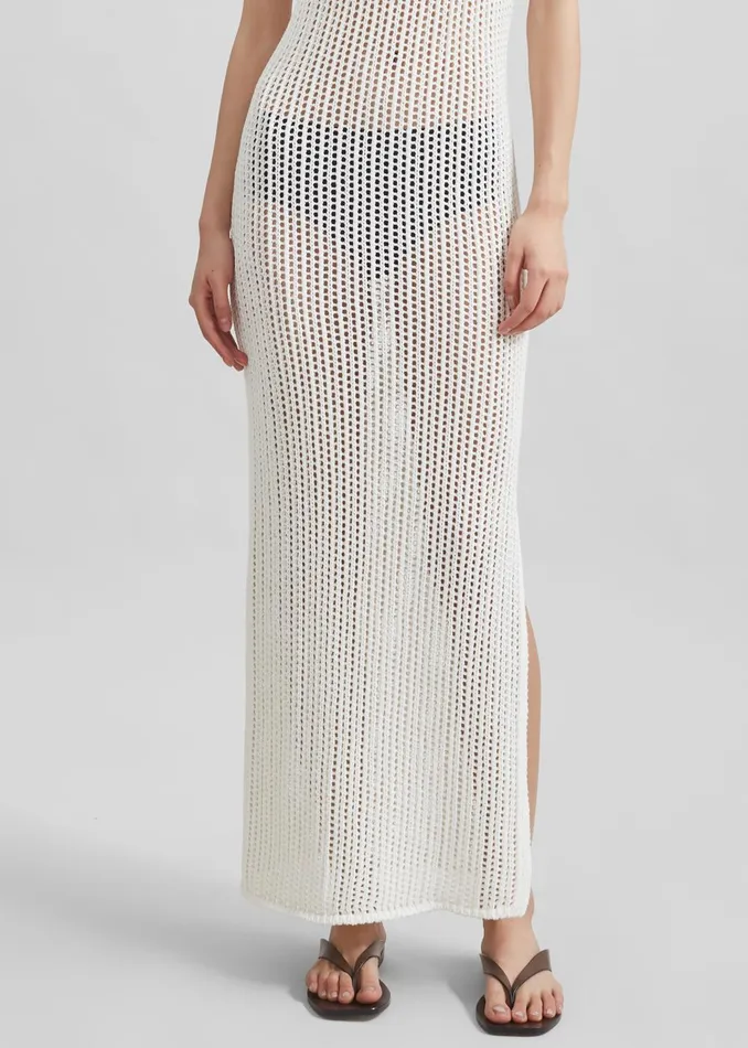 Women Adrienna Crochet Maxi Dress 8211 White The Frankie Shop Dresses