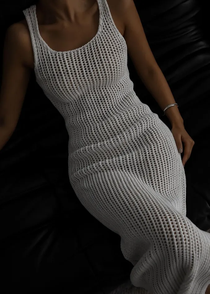 Women Adrienna Crochet Maxi Dress 8211 White The Frankie Shop Dresses