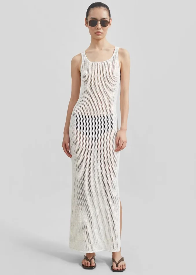 Women Adrienna Crochet Maxi Dress 8211 White The Frankie Shop Dresses