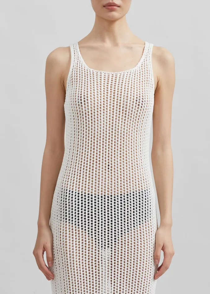 Women Adrienna Crochet Maxi Dress 8211 White The Frankie Shop Dresses