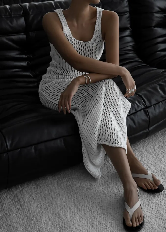 Women Adrienna Crochet Maxi Dress 8211 White The Frankie Shop Dresses