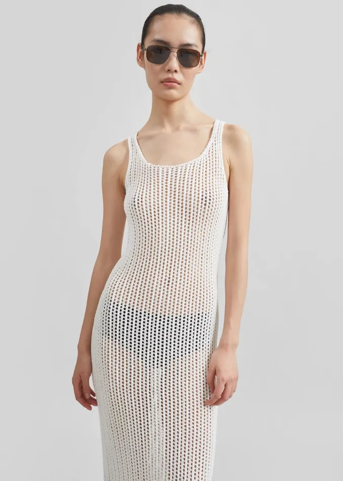 Women Adrienna Crochet Maxi Dress 8211 White The Frankie Shop Dresses