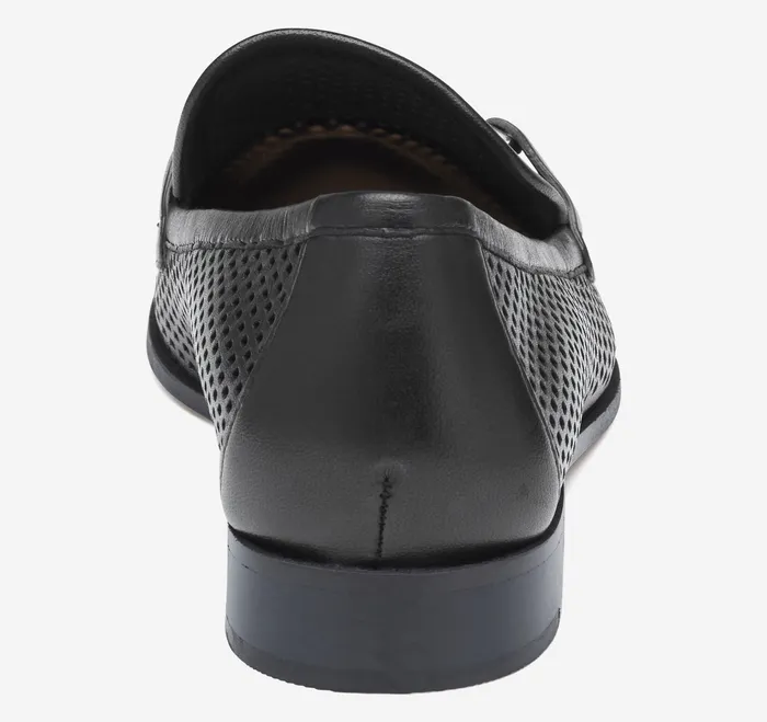 Women Ali Perfed Bit Loafer Black Glove Leather Mules and Loafers Johnston and Murphy