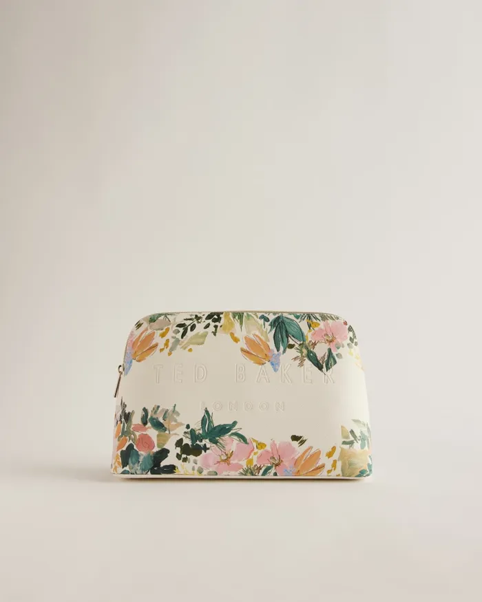 Women ALISINI 8211 Floral Print Faux Leather Washbag Cream Ted Baker Wash and Makeup Bags Women ALISINI 8211 Floral Print Faux Leather Washbag Cream Ted Baker Wash and Makeup Bags