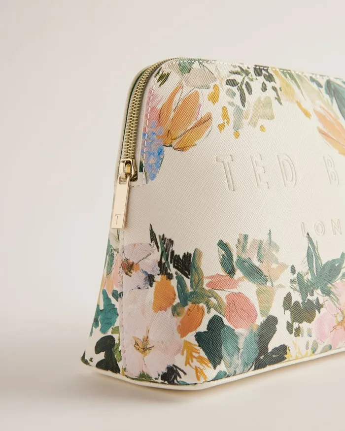 Women ALISINI 8211 Floral Print Faux Leather Washbag Cream Ted Baker Wash and Makeup Bags Women ALISINI 8211 Floral Print Faux Leather Washbag Cream Ted Baker Wash and Makeup Bags