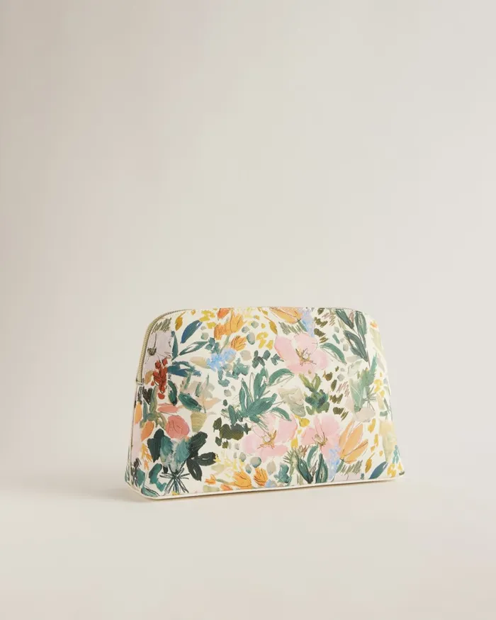 Women ALISINI 8211 Floral Print Faux Leather Washbag Cream Ted Baker Wash and Makeup Bags Women ALISINI 8211 Floral Print Faux Leather Washbag Cream Ted Baker Wash and Makeup Bags