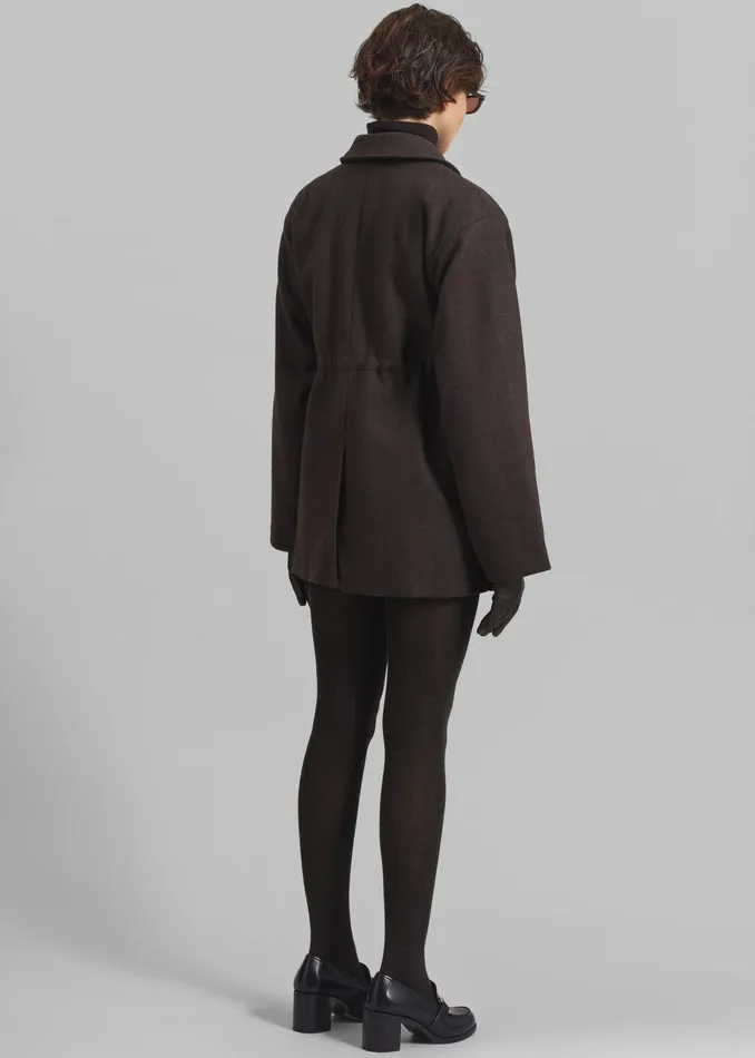 Women Amstel Utility Jacket 8211 Brown The Frankie Shop Outerwear