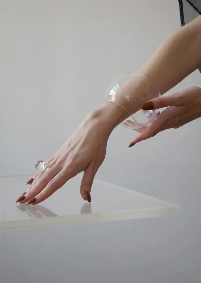 Women Arc Objects Exclamation Bangle 8211 Clear The Frankie Shop
