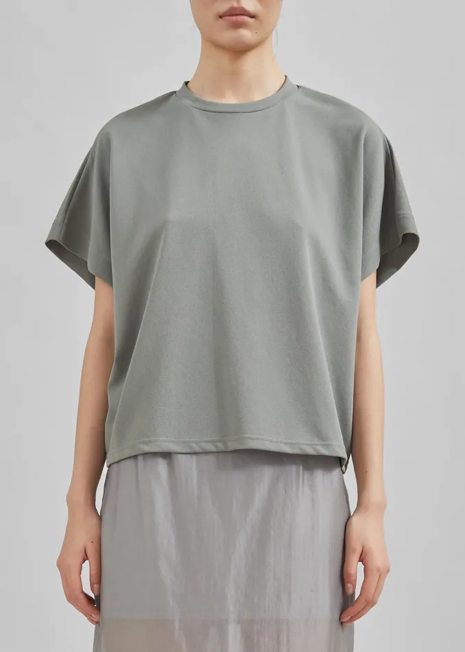 Women Aster Boxy TShirt 8211 Khaki The Frankie Shop Tops