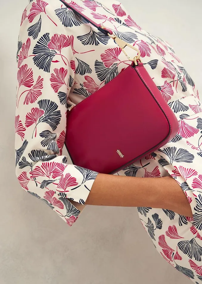 Women Bags Hobbs Briella Leather Crossbody Bag Cranberry Pink