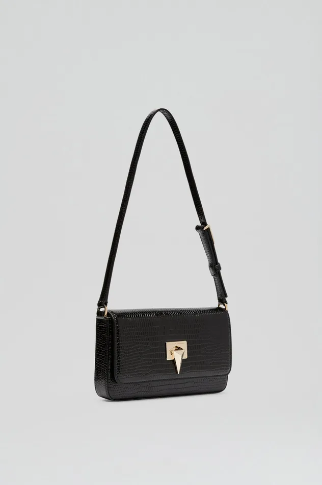 Women Bags Scanlan Theodore EMBOSSED SLIM BAG BLACK