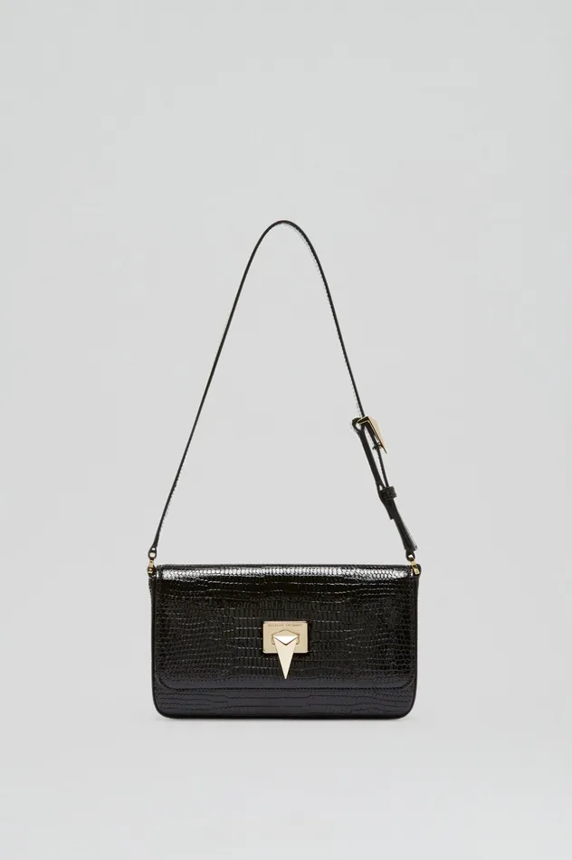 Women Bags Scanlan Theodore EMBOSSED SLIM BAG BLACK
