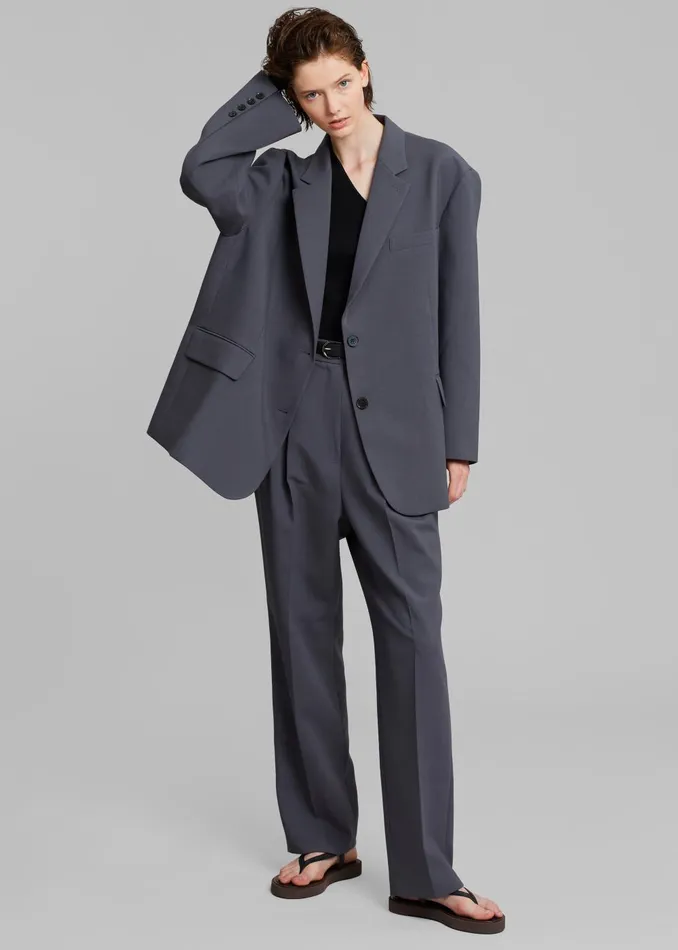 Women Bea Blazer 8211 Charcoal The Frankie Shop Outerwear