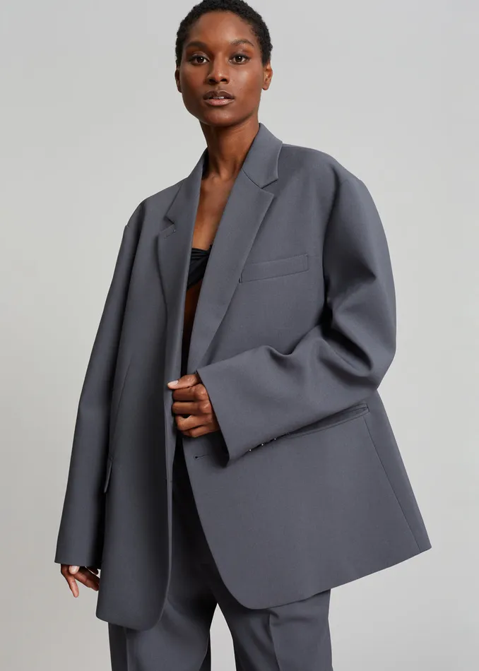 Women Bea Blazer 8211 Charcoal The Frankie Shop Outerwear