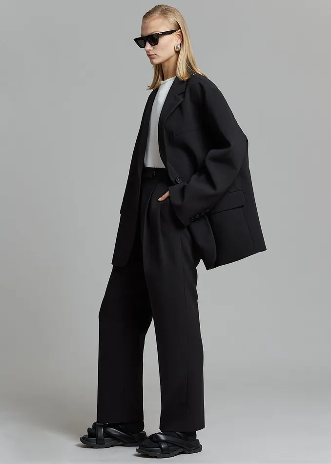 Women Bea Suit Pants 8211 Black The Frankie Shop Bottoms