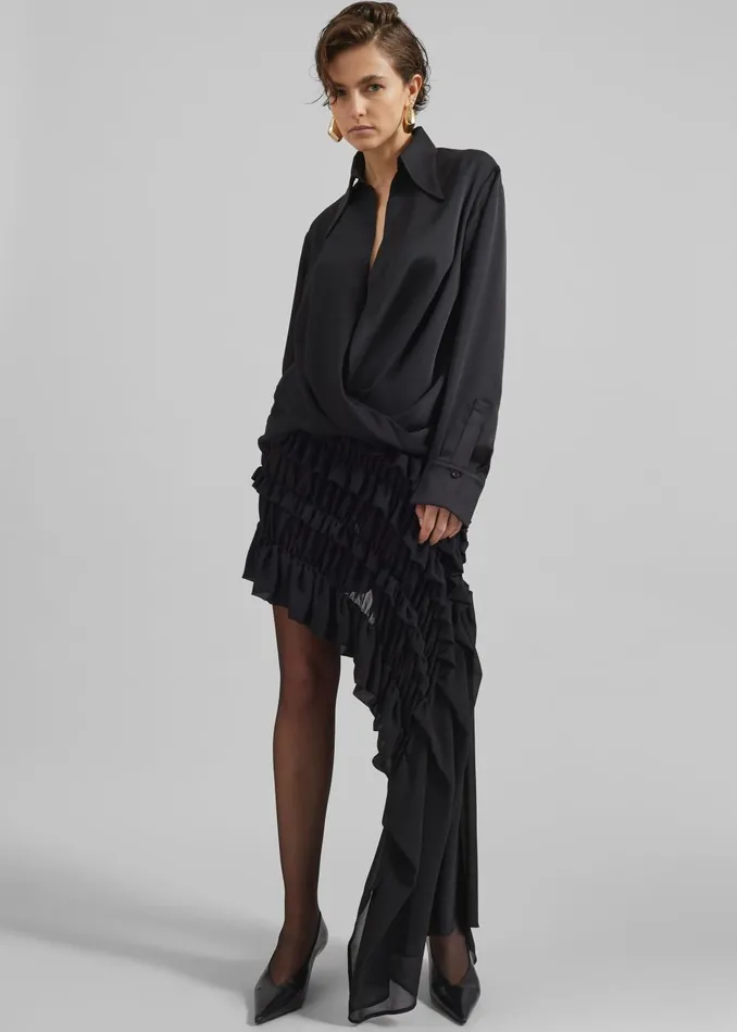 Women Beaufille Irving Skirt 8211 Black The Frankie Shop Bottoms