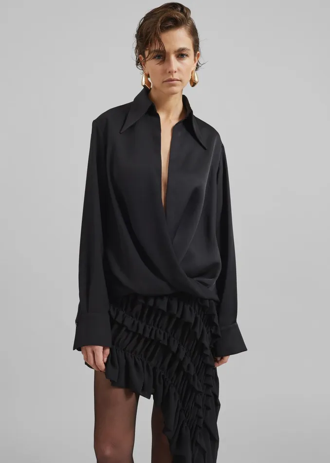 Women Beaufille Irving Skirt 8211 Black The Frankie Shop Bottoms