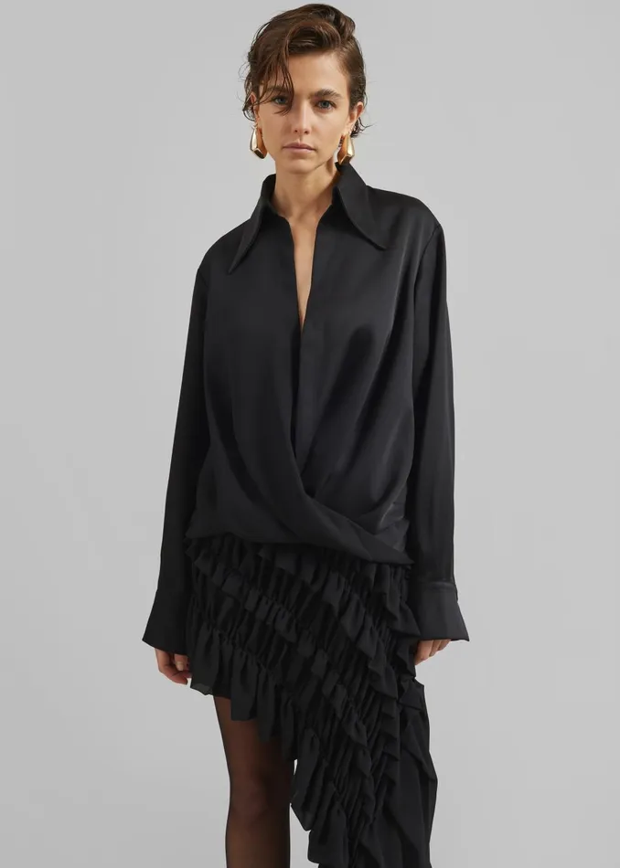 Women Beaufille Irving Skirt 8211 Black The Frankie Shop Bottoms