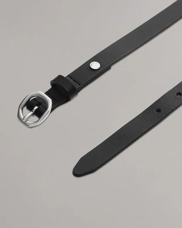 Women Belts Rag and Bone Baby Audrey Leather Belt Black