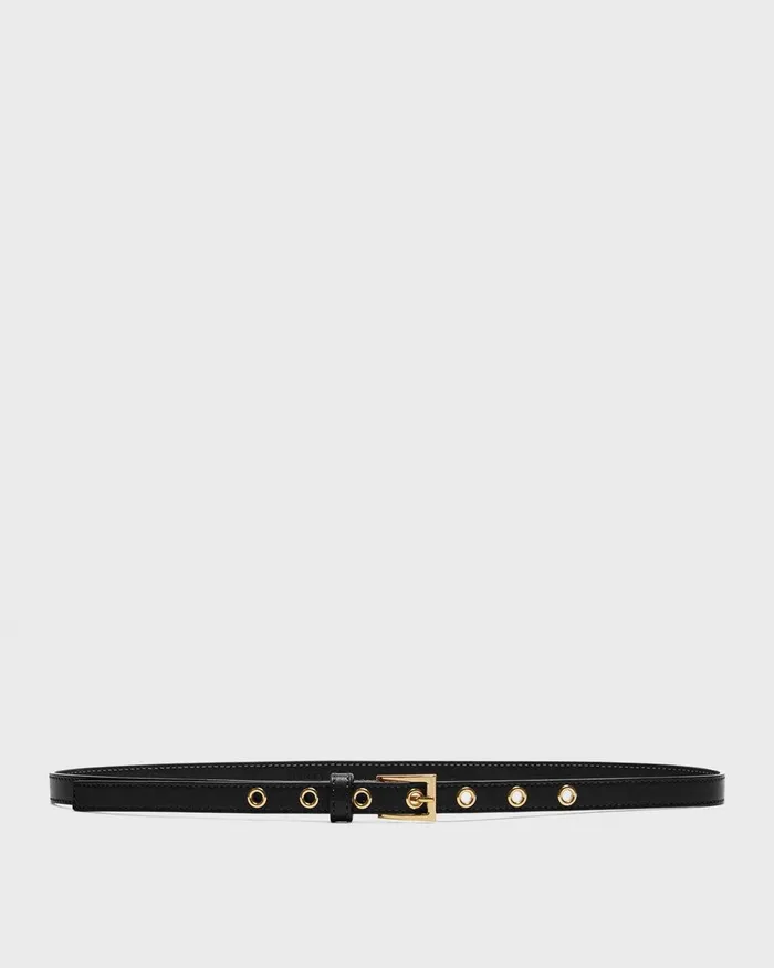 Women Belts Theory Belt In Leather Black