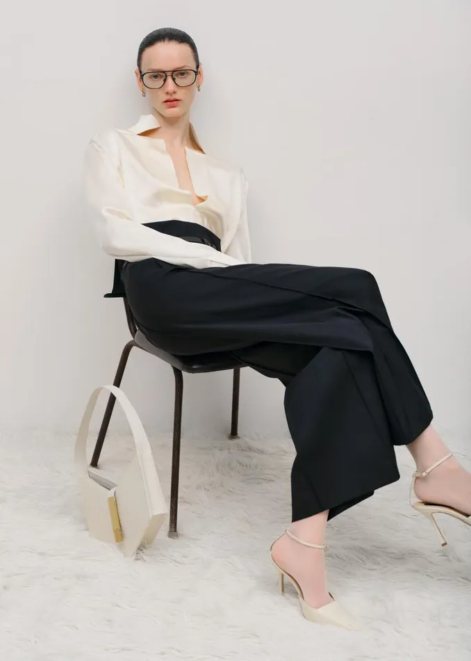 Women Bevza Belted Square Culottes 8211 Black The Frankie Shop Bottoms