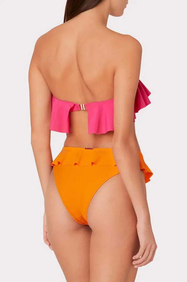 Women Bikinis Milly Solid Michelle Ruffle Bikini Bottom Orangina Women Bikinis Milly Solid Michelle Ruffle Bikini Bottom Orangina