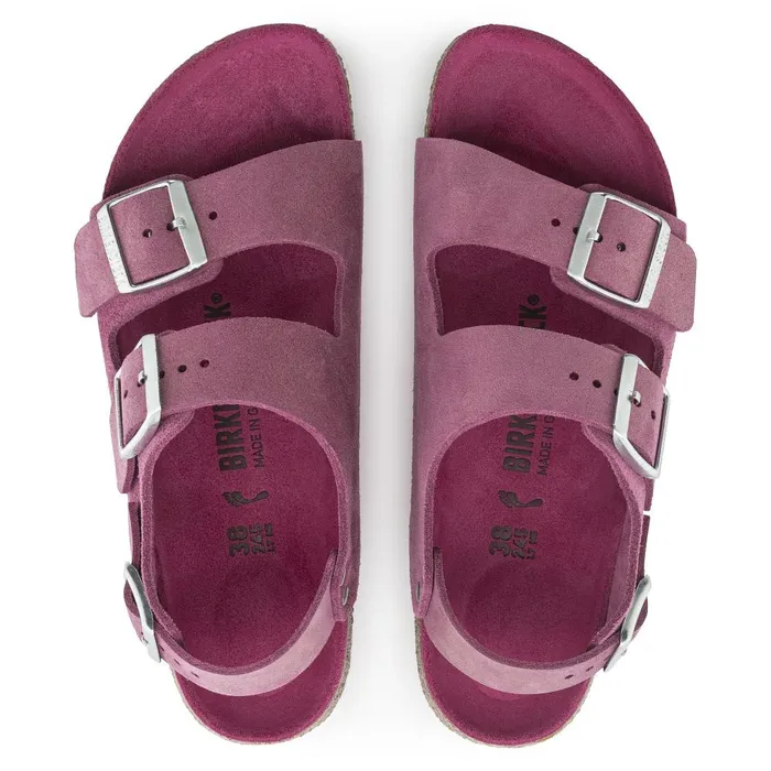 Women Birkenstock BackAnkleStrap Milano Shimmering Fuchsia