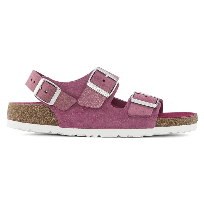 Women Birkenstock BackAnkleStrap Milano Shimmering Fuchsia