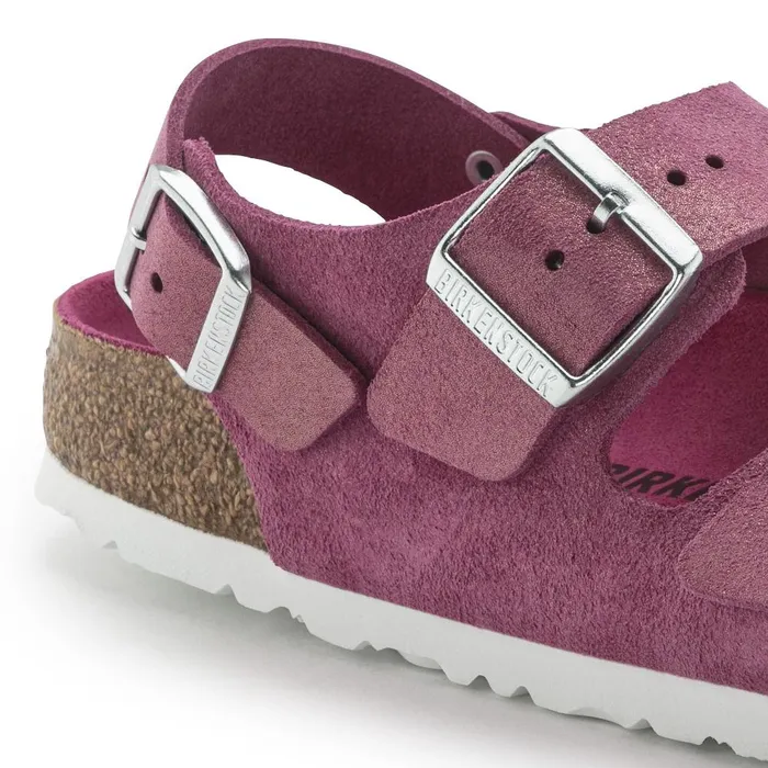 Women Birkenstock BackAnkleStrap Milano Shimmering Fuchsia