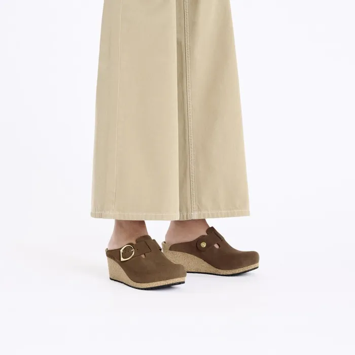 Women Birkenstock Clogs Fanny RingBuckle Dark Tea