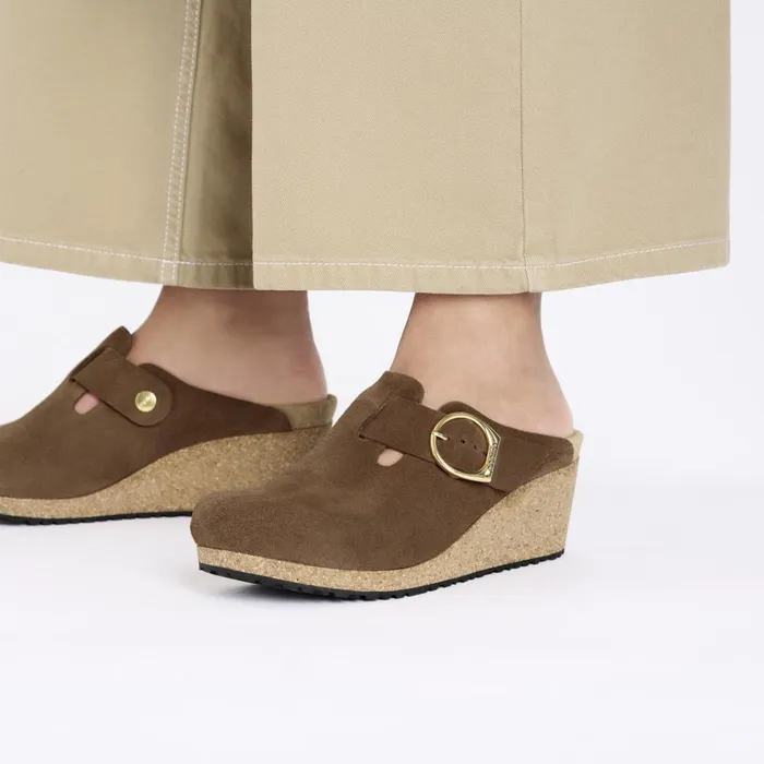 Women Birkenstock Clogs Fanny RingBuckle Dark Tea
