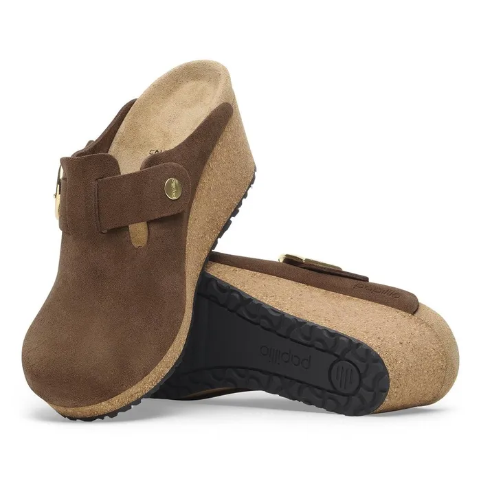 Women Birkenstock Clogs Fanny RingBuckle Dark Tea