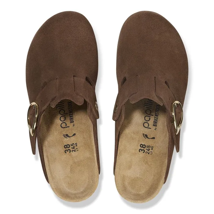 Women Birkenstock Clogs Fanny RingBuckle Dark Tea