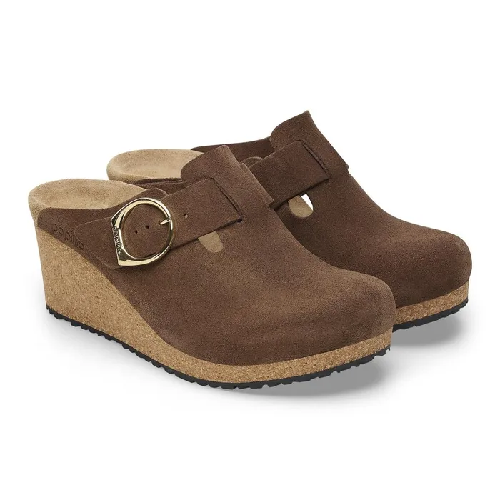 Women Birkenstock Clogs Fanny RingBuckle Dark Tea