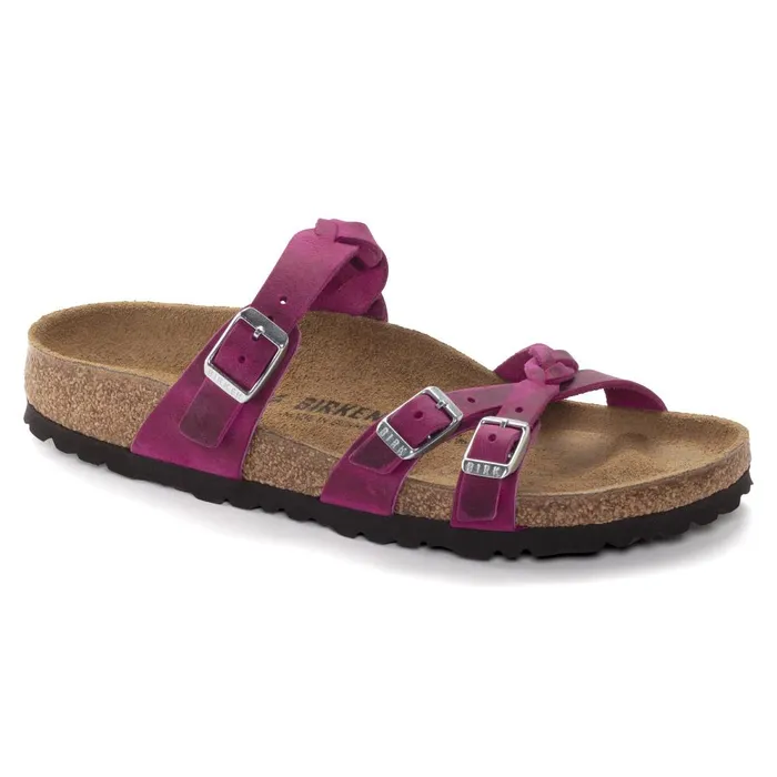Women Birkenstock MultiStrap Franca Braided Festival Fuchsia