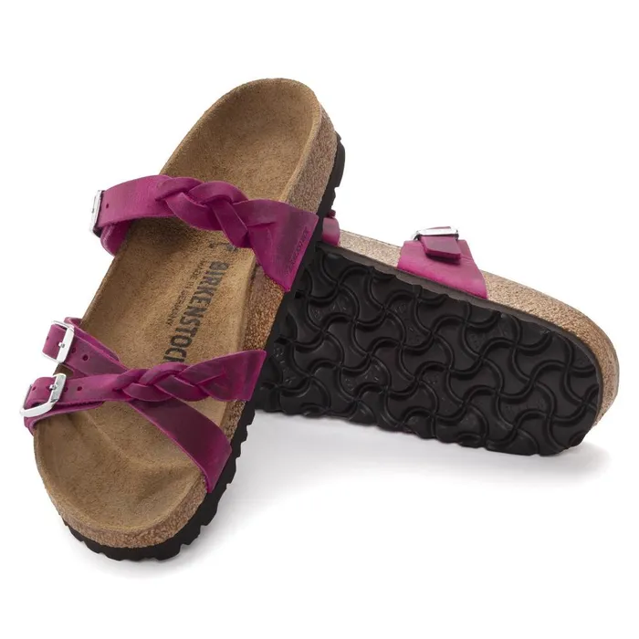 Women Birkenstock MultiStrap Franca Braided Festival Fuchsia