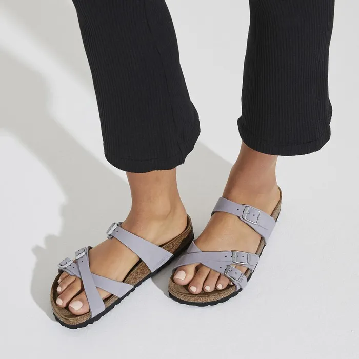 Women Birkenstock MultiStrap Franca Soft Footbed Purple Fog