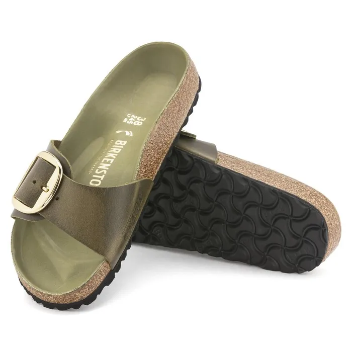 Women Birkenstock OneStrap Madrid Big Buckle Olive Green
