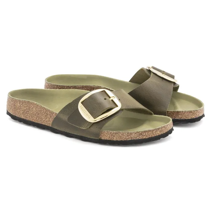 Women Birkenstock OneStrap Madrid Big Buckle Olive Green