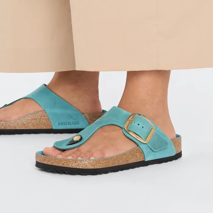 Women Birkenstock Thong Gizeh Big Buckle Biscay Bay