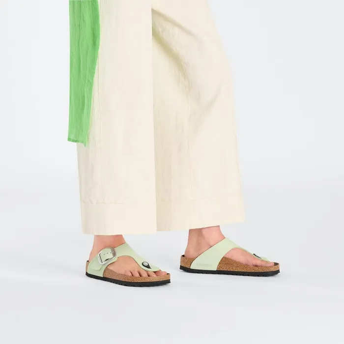 Women Birkenstock Thong Gizeh Big Buckle Faded Lime