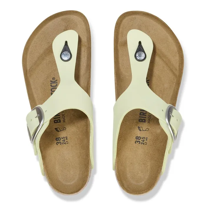 Women Birkenstock Thong Gizeh Big Buckle Faded Lime